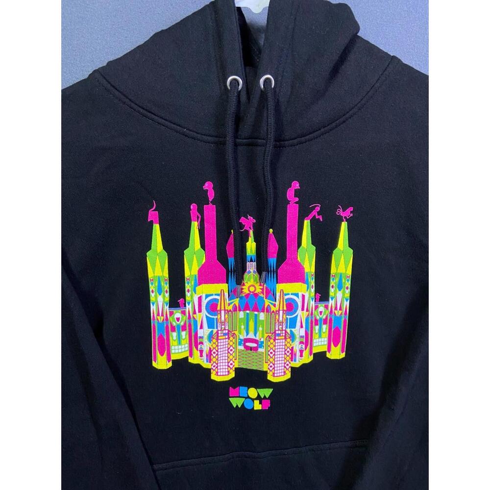 Black Meow Wolf "Cathedral" hoodie by Lane Seven size large, great shape! EUC!!